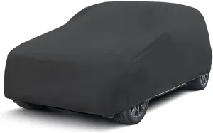 DaShield SoftTec Indoor Satin Car Cover for Chevrolet Suburban 2015-2025 GMC Yukon XL SUV 4-Door, Elastic Flexible High-end Luxury Dust-Proof Protection, Car Show, Underground Garage, Black