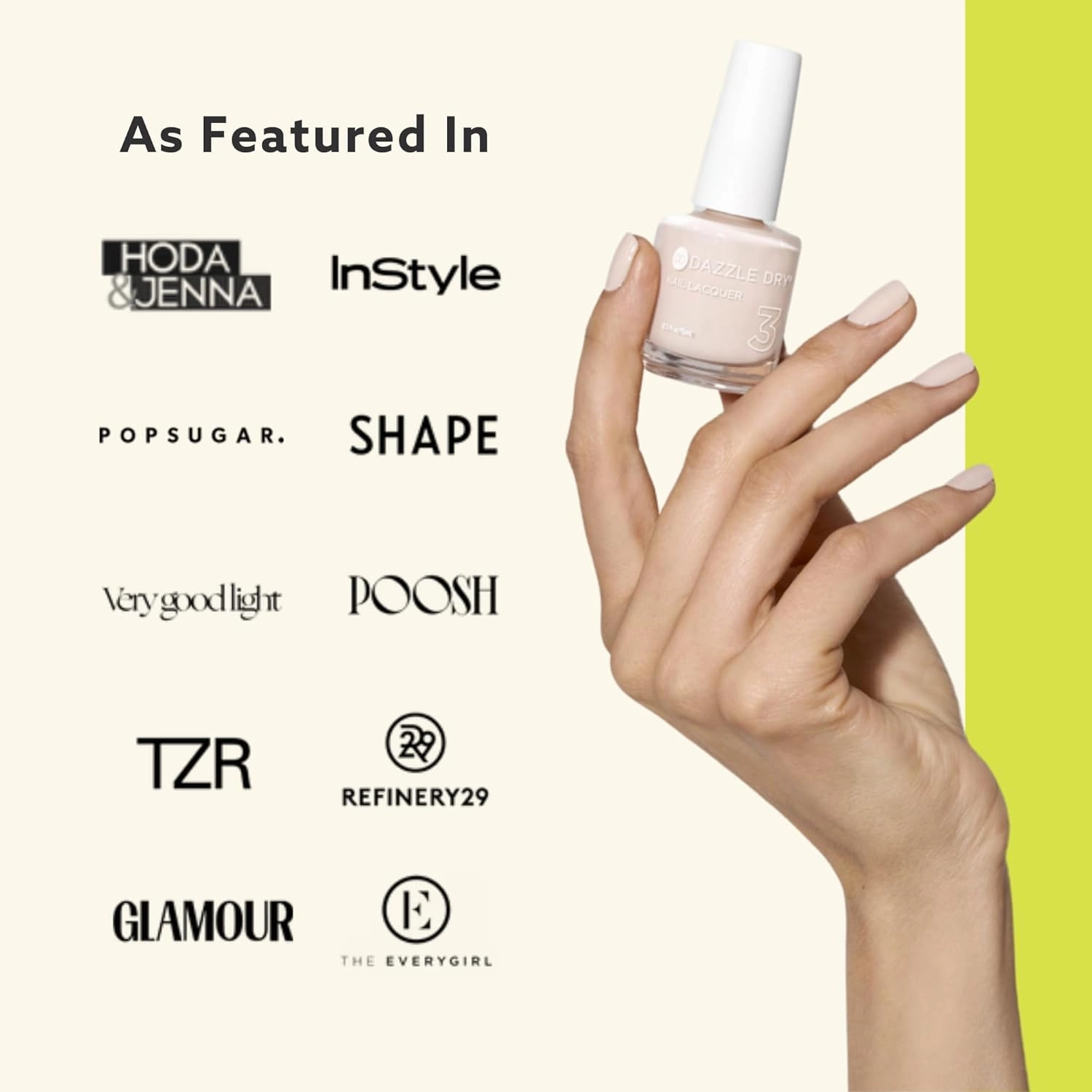 Dazzle Dry Mini Kit 4 Step System - So On Pointe - A pale almond cream. Semi-sheer cream. (5 Piece Kit / 5 Manicures)