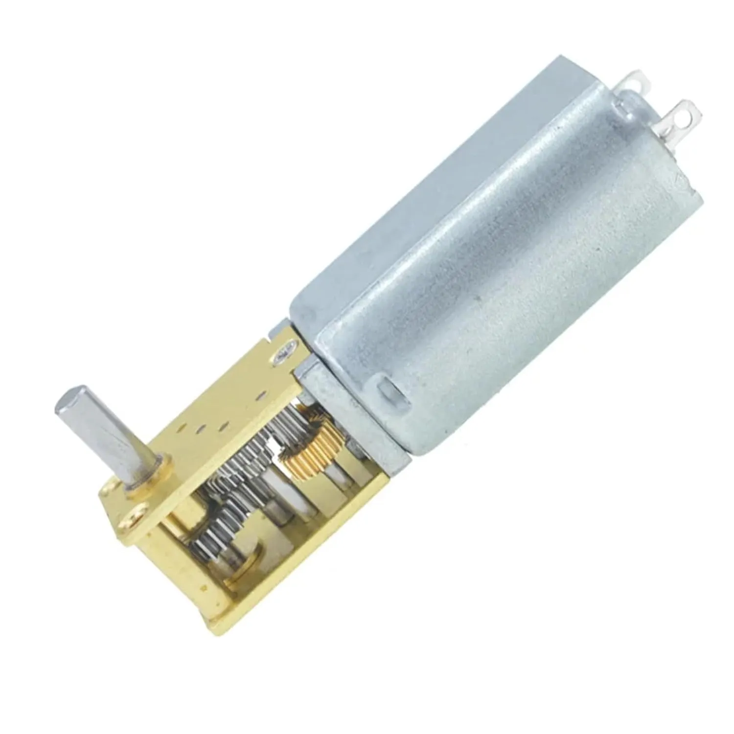 DC 3/6/12V Mini Micro Metal Gear Motor 4-762RPM 1218-050 Worm Gear Motor Smart Car Robot Electric Reduction Gear Motor Reducer Motors(12V 16RPM,Double Shaft)