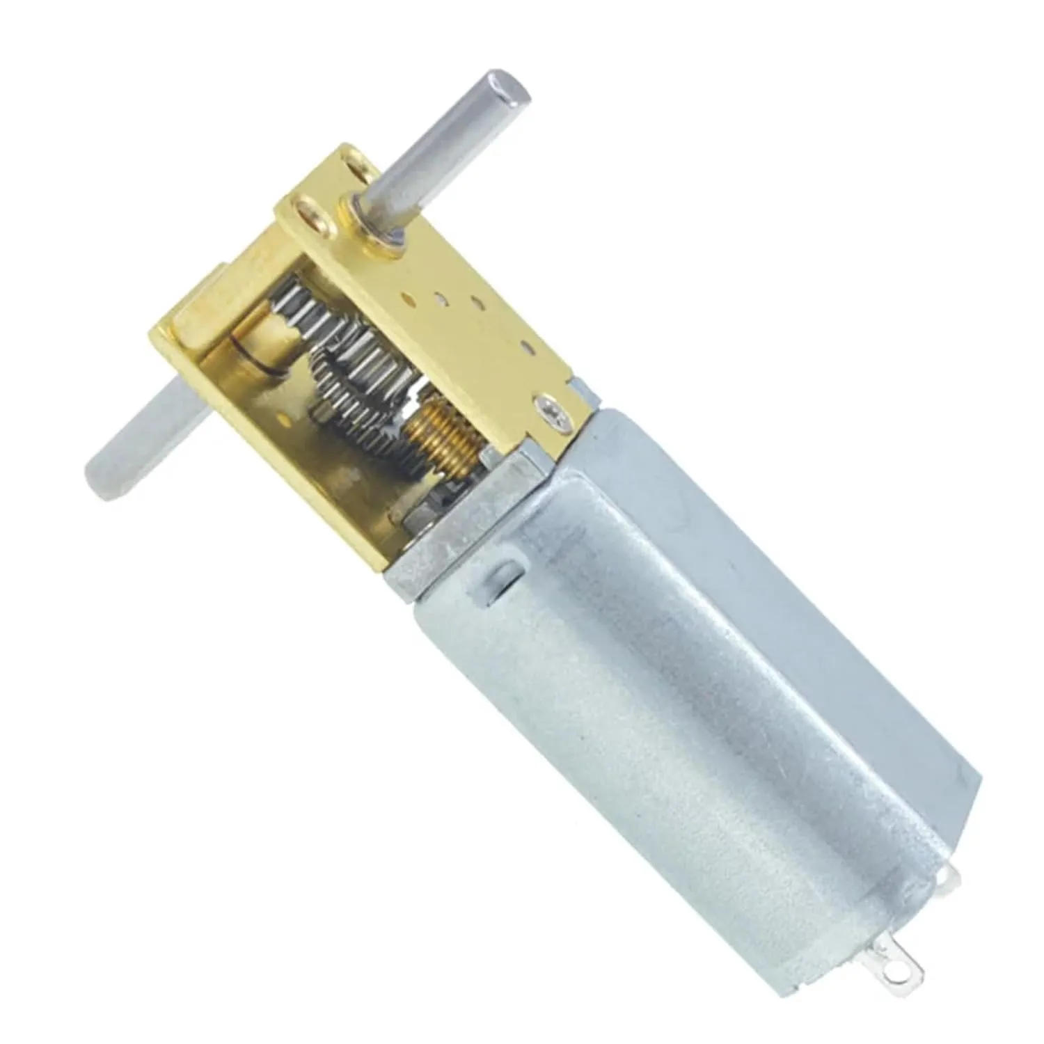 DC 3/6/12V Mini Micro Metal Gear Motor 4-762RPM 1218-050 Worm Gear Motor Smart Car Robot Electric Reduction Gear Motor Reducer Motors(12V 16RPM,Double Shaft)