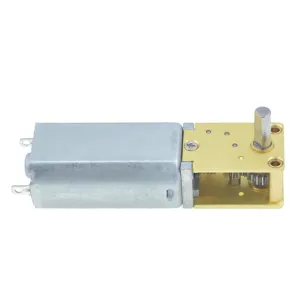 DC 3/6/12V Mini Micro Metal Gear Motor 4-762RPM 1218-050 Worm Gear Motor Smart Car Robot Electric Reduction Gear Motor Reducer Motors(12V 16RPM,Double Shaft)