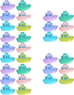 Decor 30 Pcs Resin Crafts Accessories Tiny Boat Ornaments Double Layer Miniature Landscaping Boat Supplies Suite Decorate Desktop Model Rural Crafts Miniature Boats