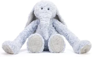 DEMDACO Heartful Hugs Elephant Lilac 17.5 Inch Weighted Childrens Plush Stuffed Animal