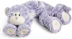DEMDACO Heartful Hugs Monkey Purple 6 Inch Weighted Neck Wrap Plush Stuffed Animal