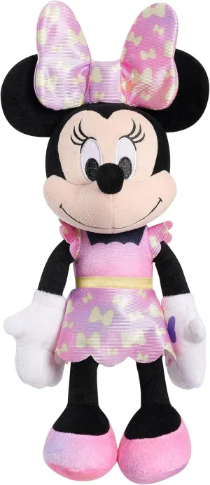 Disney Junior Minnie Mouse Fashion Bow 14-inch Plush Stuffed Animal with Lights and Sounds, Kids Toys for Ages 3 Up by Just Play