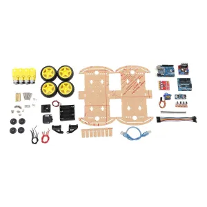 DIY Smart Robot Car Chassis Kit, Tracking Motor Robot Smart Car 4WD for Kids Teens DIY