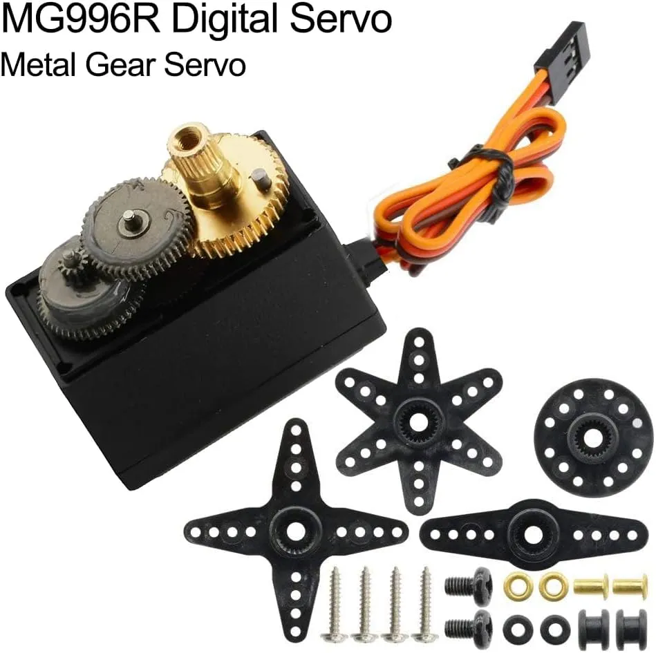 diymore [6-Pack] Servo MG996R Metal Gear Servo Torque Digital Servo Motor High Speed Torque Servo Motor for Smart RC Helicopter Car Boat Robot