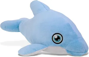 DolliBu Dolphin Eco-Friendly Stuffed Animal – Soft Huggable Dolphin, Adorable Playtime Dolphin Plush Toy, Cute Ocean Cuddle Gifts, Super Soft Plush Doll Animal Toy for Kids and Adults – 13.5 Inch