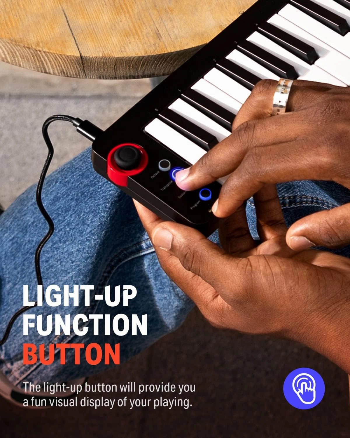 Donner Mini MIDI Keyboard, N-25 25 Key MIDI Controller for Beginner with Velocity-Sensitive Mini Keys&Light-up Rocker&Music Production Software, Small Controlador MIDI with 40 Teaching Courses