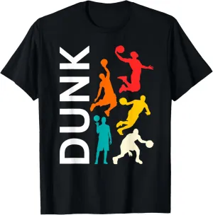 Dunk Basketball Player Dunking Basketball Net Hoop Slam Dunk T-Shirt