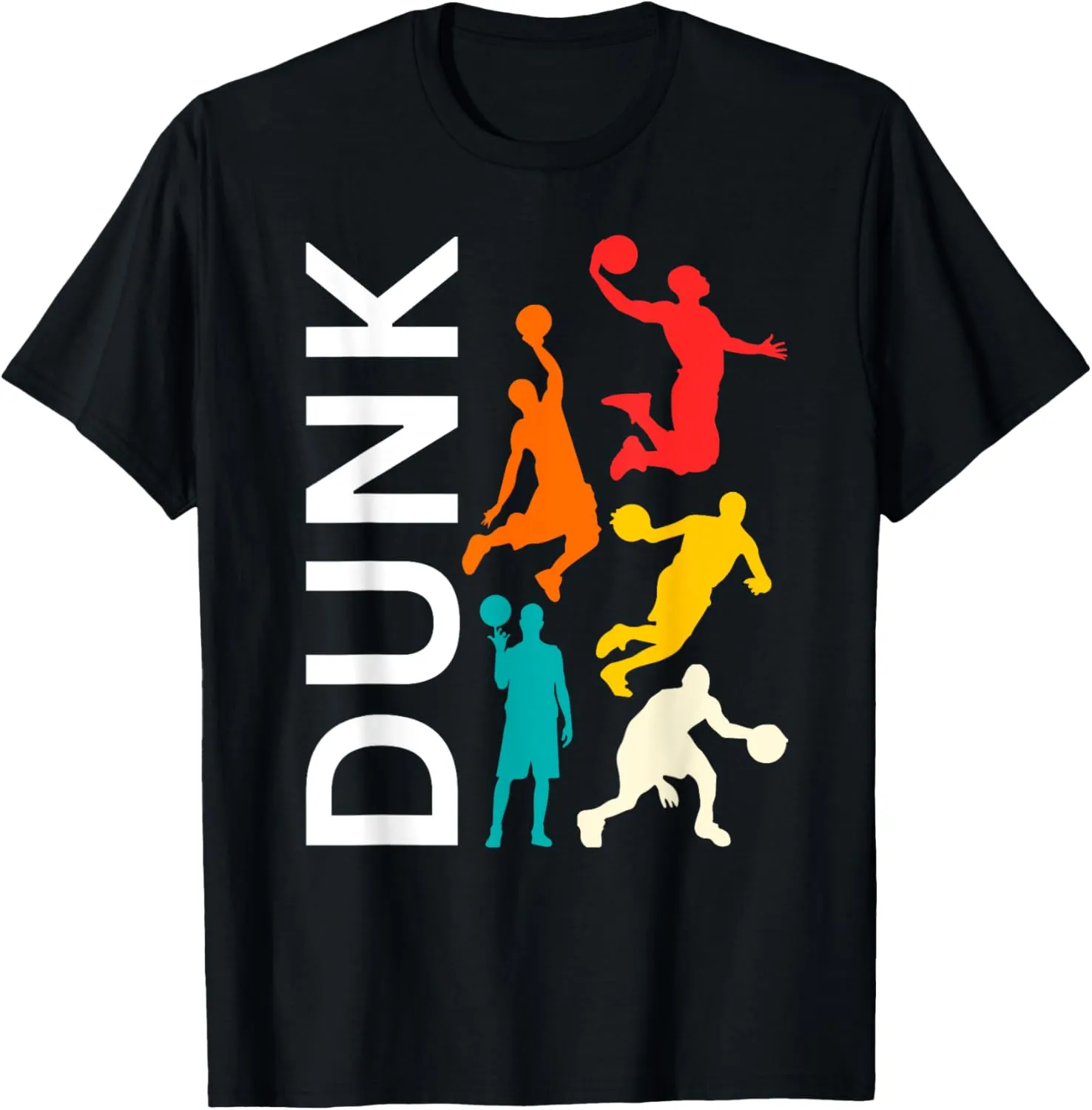 Dunk Basketball Player Dunking Basketball Net Hoop Slam Dunk T-Shirt