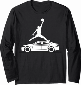 Dunking Over A Car Dunk Champion Long Sleeve T-Shirt