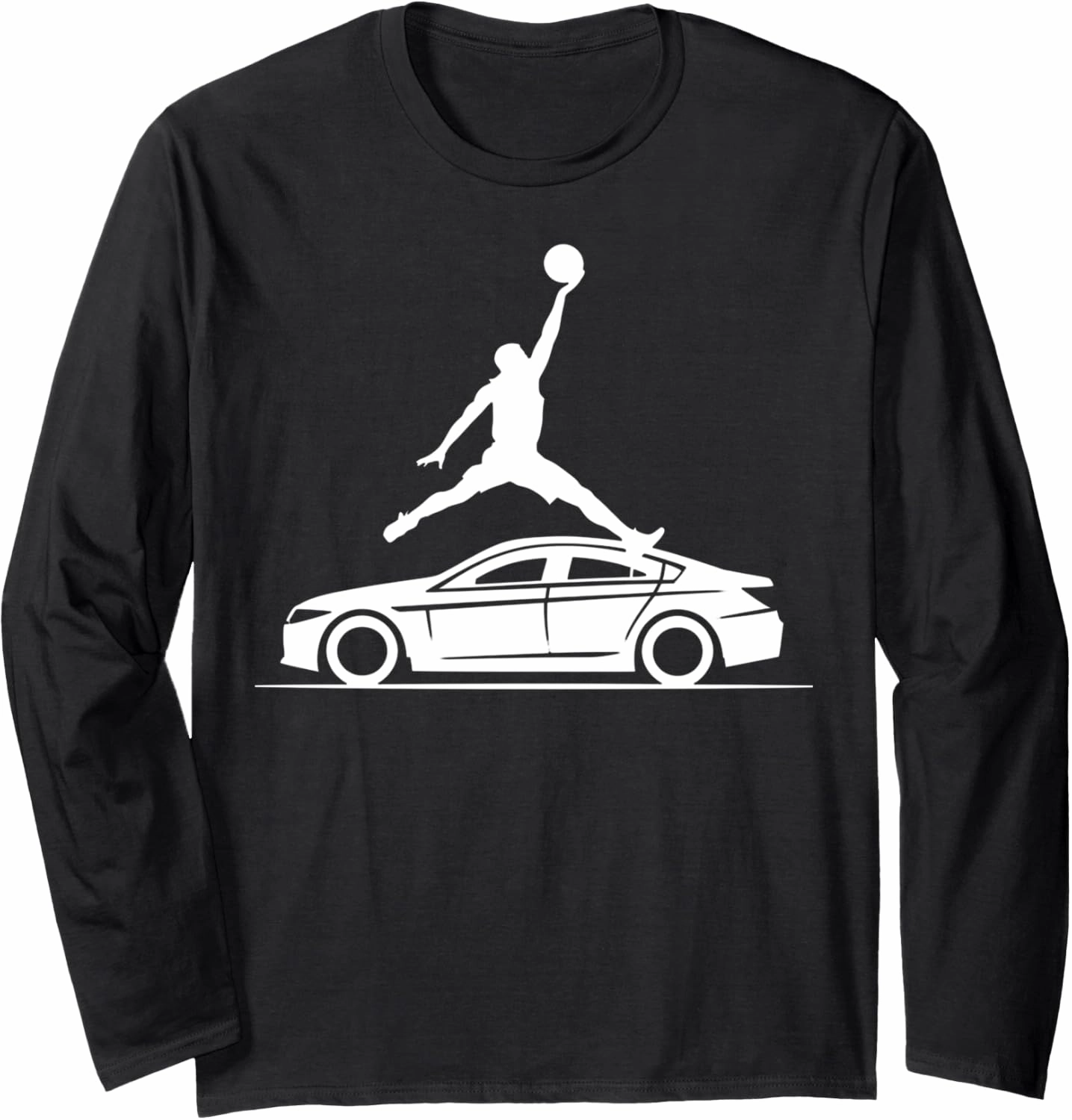 Dunking Over A Car Dunk Champion Long Sleeve T-Shirt