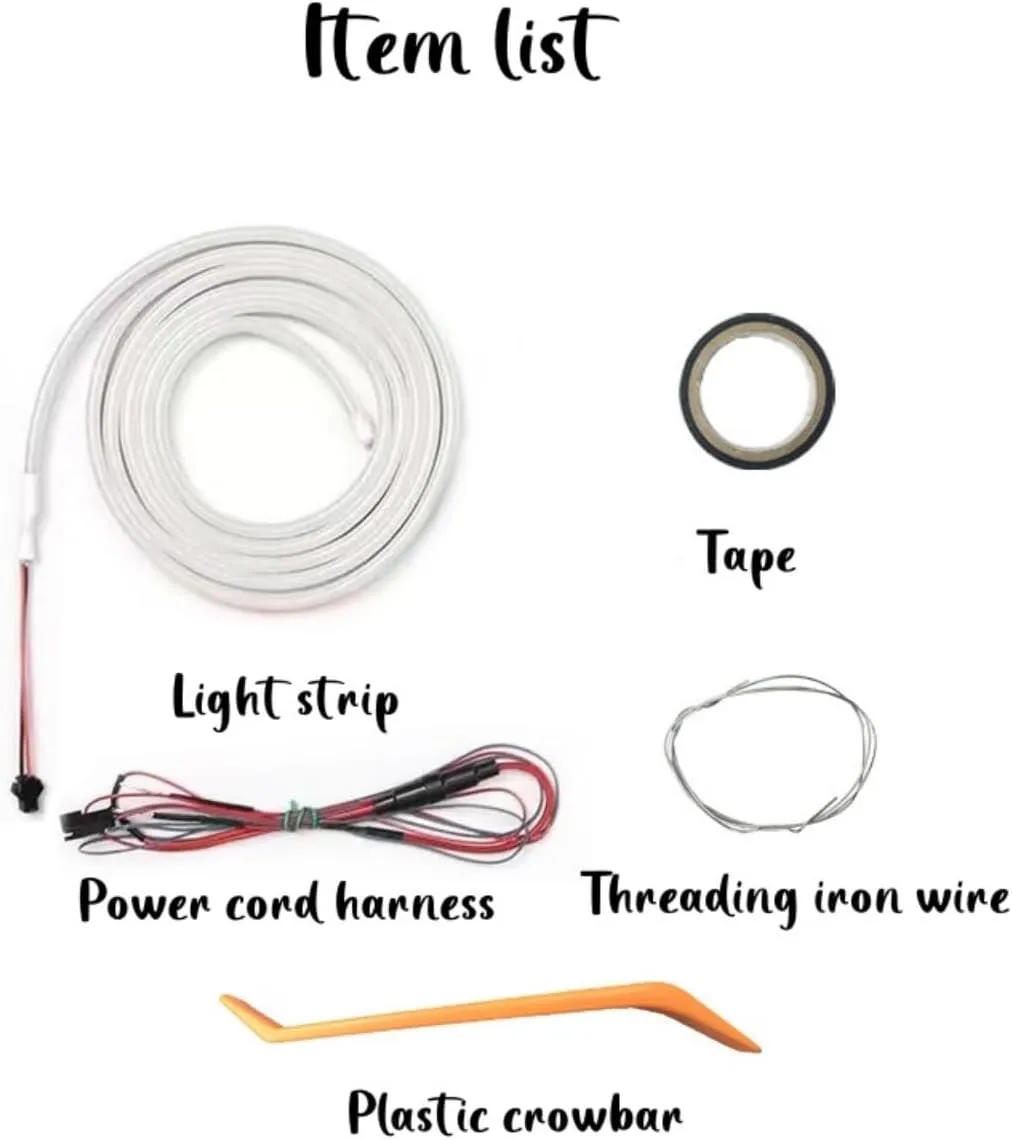 Dynamic Flowing Car Trunk Light Strip - 2025 New Car Trunk Light Strip with Installation Tools, Led Strip Lights for Cars Trunk Cargo Area or Interior Illumination Decoration (White, 4m)