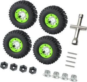 DYNWAVE 4X RC Tire Wheels Wheel Tires Spare Parts Tyres Set RC Car Upgrade Part for 124006 12428 for RC 1: 12 Scale Crawler on Road
