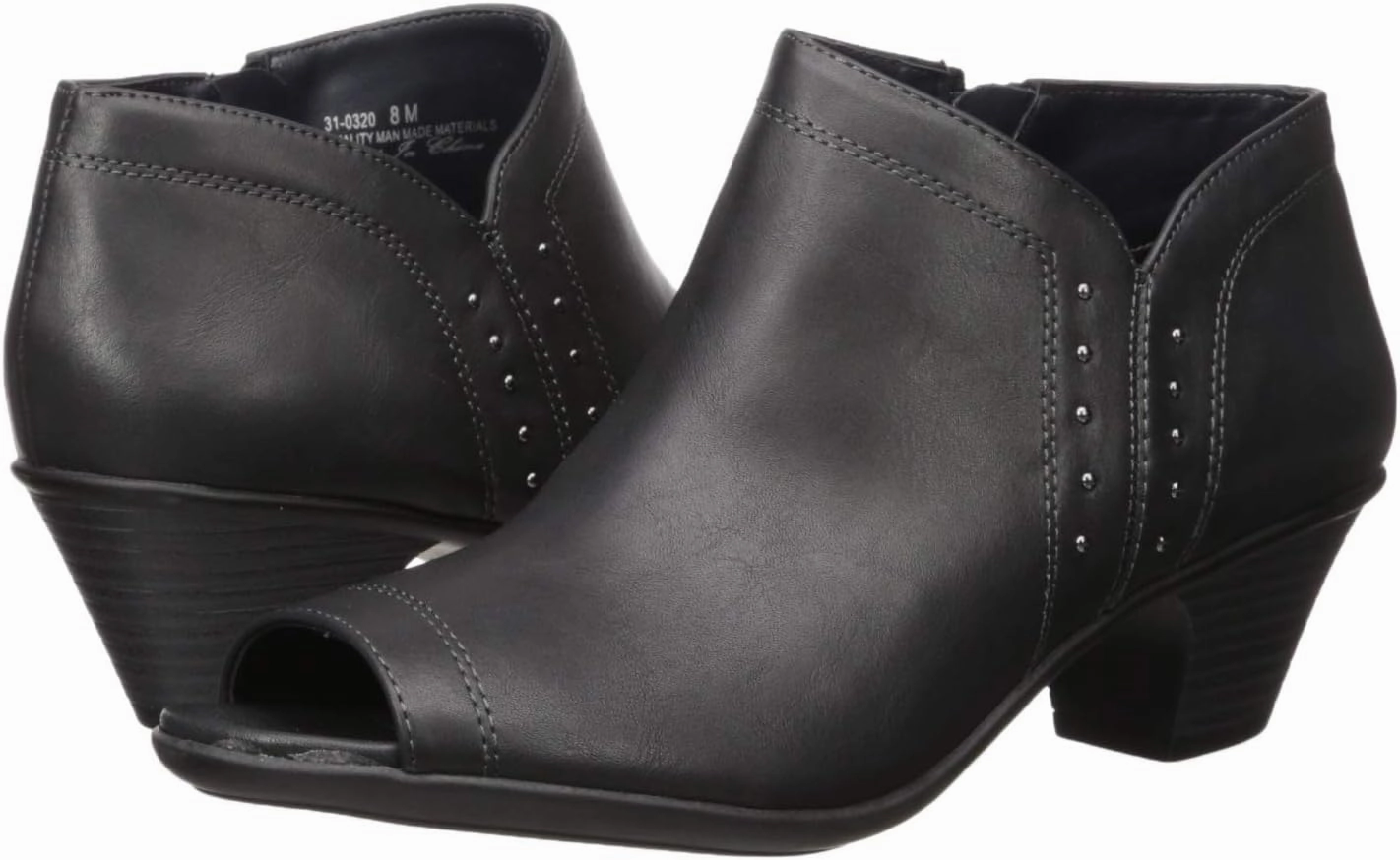 Easy Street Women's Voyage Open Toe Bootie with Mini Studs Ankle Boot