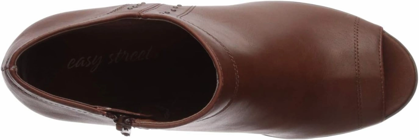 Easy Street Women's Voyage Open Toe Bootie with Mini Studs Ankle Boot
