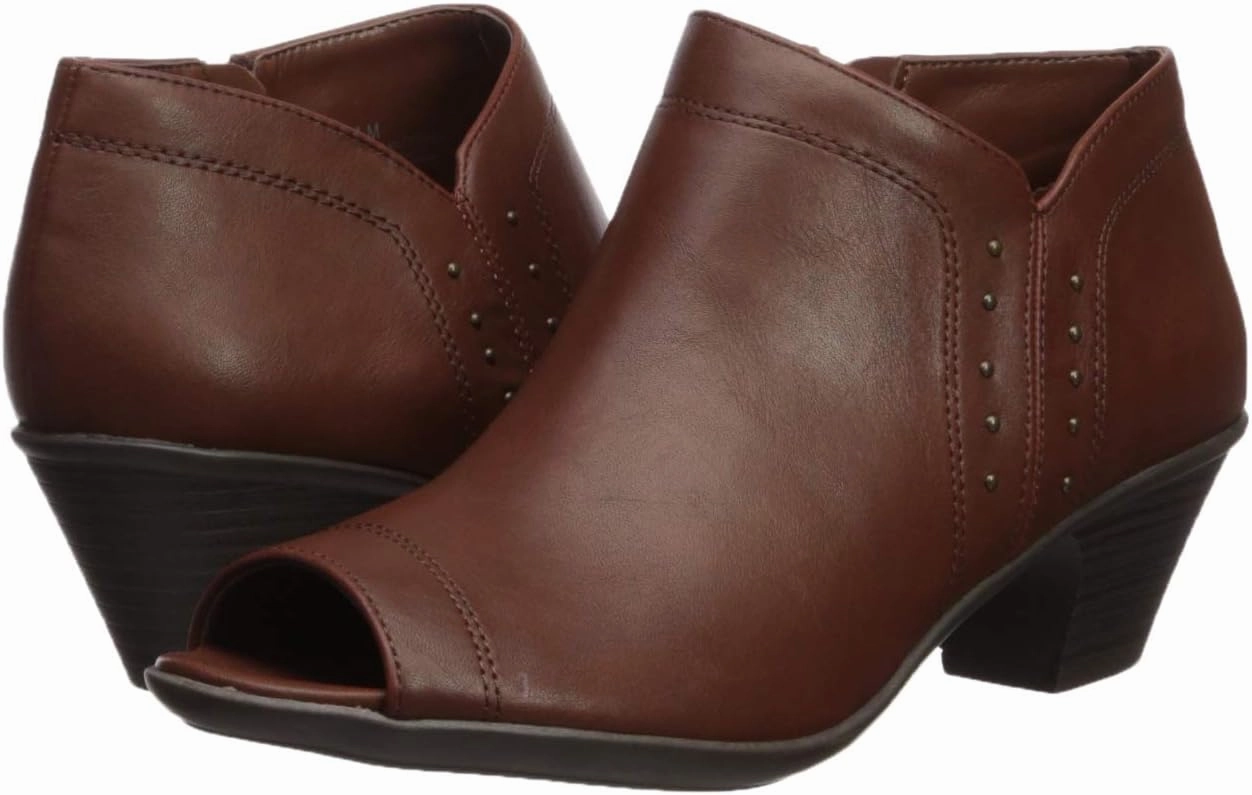 Easy Street Women's Voyage Open Toe Bootie with Mini Studs Ankle Boot