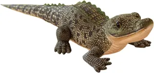 ELAINREN Lifelike Green Gator Stuffed Animals Realistic Big Crocodile Plush Toy Simulation Alligator Plushies Doll Gifts/39.3''