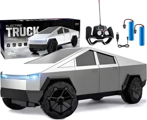 Electric Pickup RC Truck Toy – 2.4GHz Remote Control Car with LED Lights, Durable Build, Rechargeable Battery, Off-Road Toy Vehicle for Boys and Girls Ages 3 4 5 6 7 