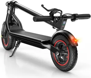 Electric Scooter, 500W/350W Motor, 22 MPH Top Speed, 18 Miles Long Range, 10"/8.5" Solid Tires, Foldable Commuting Electric Scooter for Adults and Teens with Dual Braking Systems and APP Control