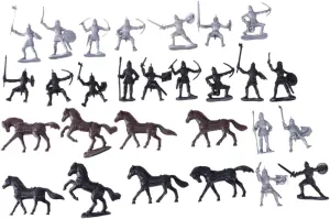 Enhance Boys and Girls Skills 28pcs Knight Toy Soldiers Set Mini Model Toys Collection