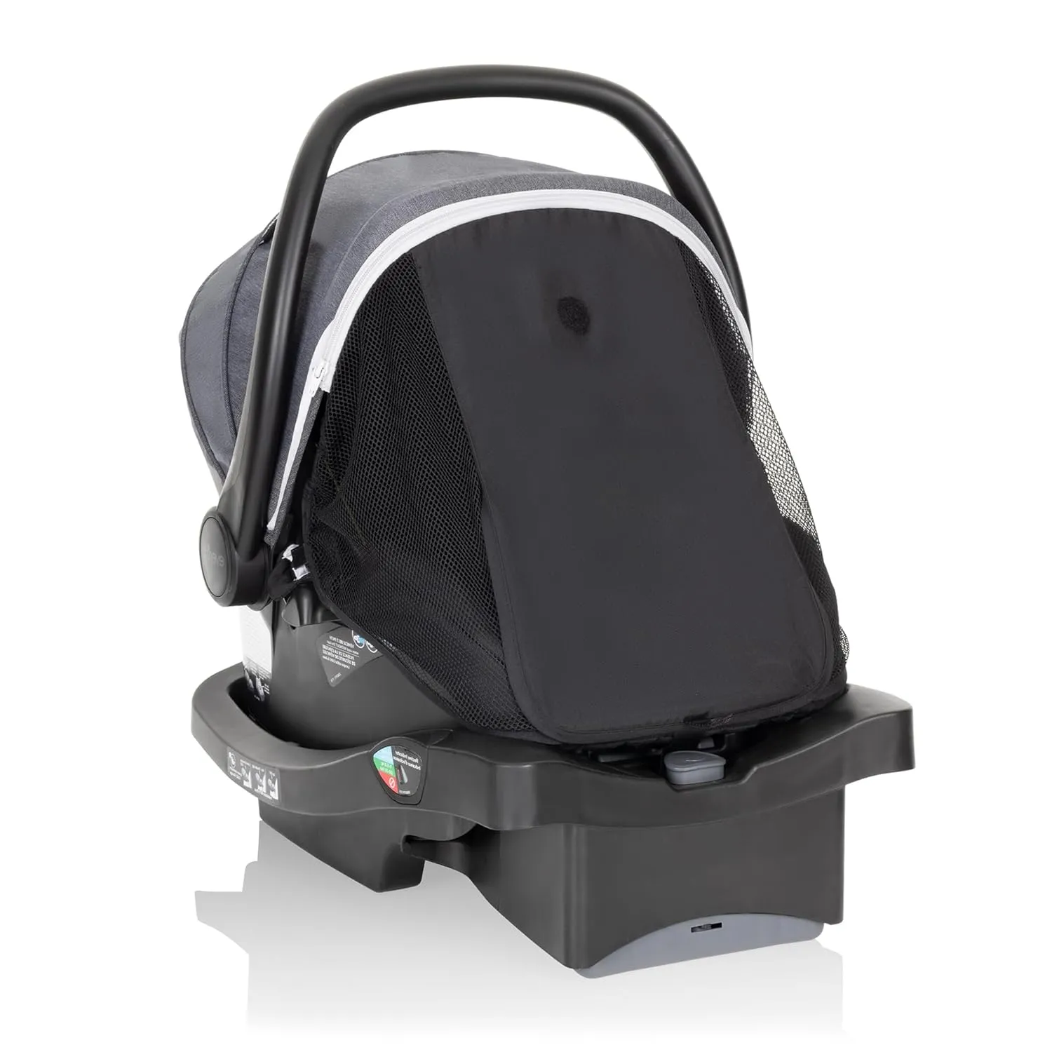 Evenflo Pivot Vizor Modular Reversible Stroller Travel System with LiteMax Infant Car Seat, Available in 6 Modes, Chasse Black