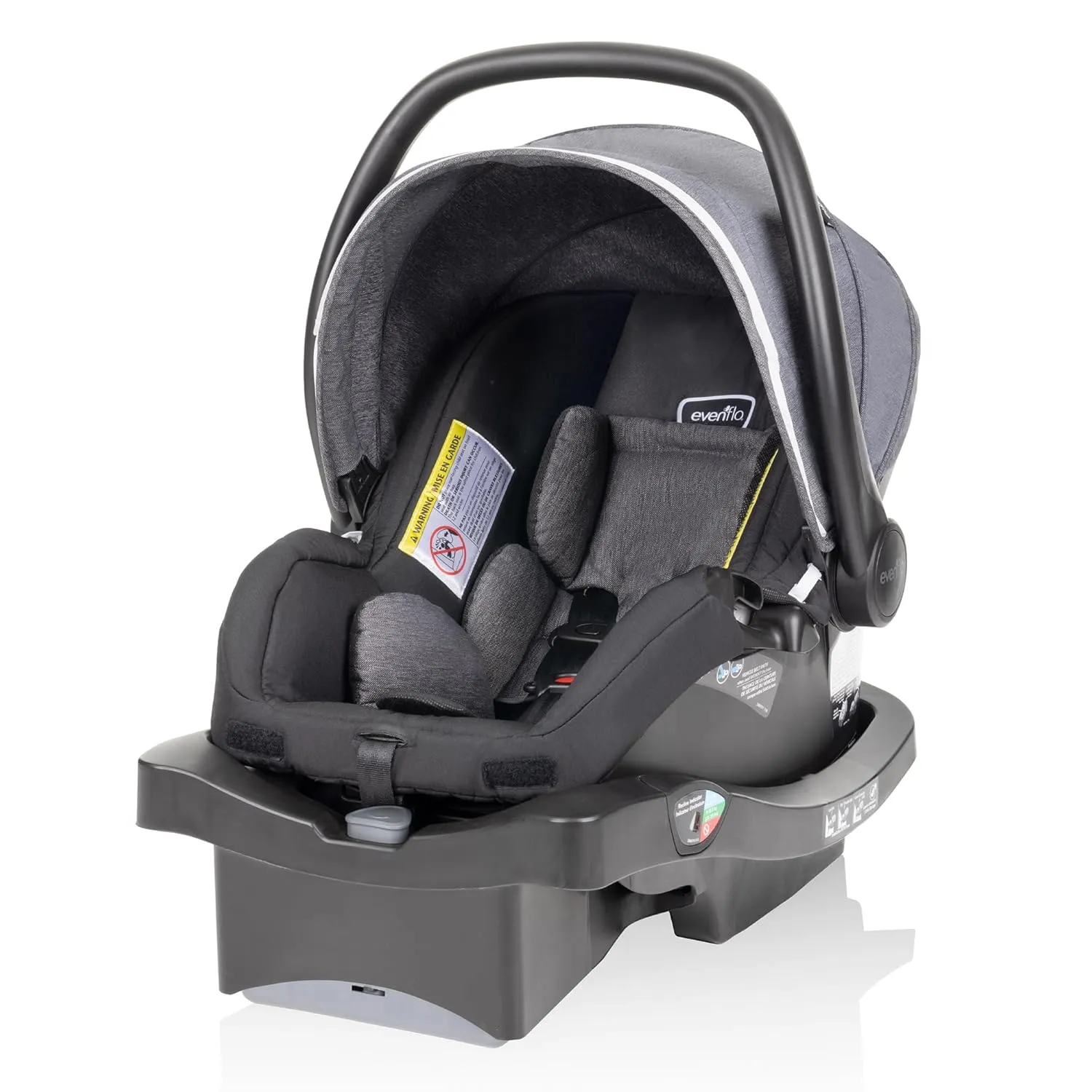 Evenflo Pivot Vizor Modular Reversible Stroller Travel System with LiteMax Infant Car Seat, Available in 6 Modes, Chasse Black