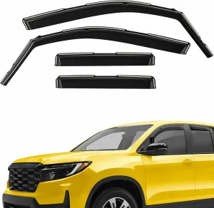 Extra Durable Window Deflectors in-Channel Window Visors Rain Guards Fit for Honda Ridgeline 2017-2025, Sun Visors, Wind Vent for Shades, Exterior Car Accessories - 4pcs. AG0725