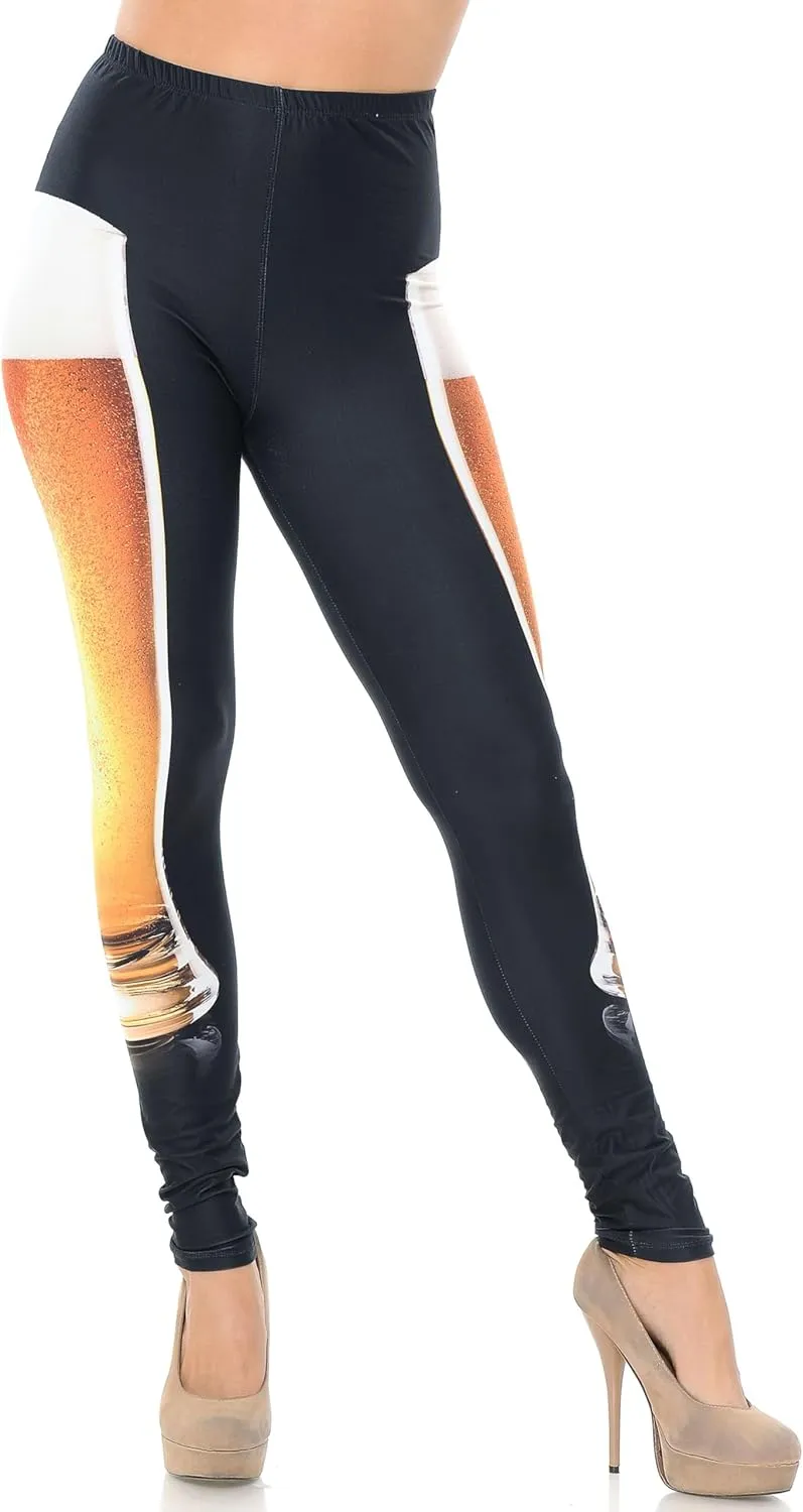 Extra Plus Size - Creamy Soft Premium Women's Laser Printed Skin Smoothing Leggings - 3X - 4X - 5X