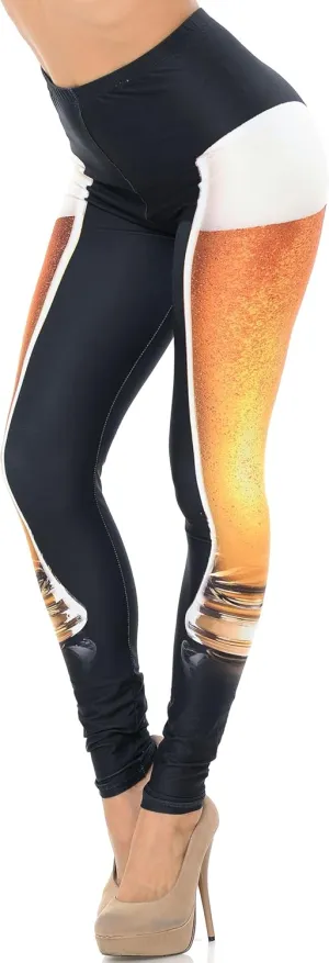 Extra Plus Size - Creamy Soft Premium Women's Laser Printed Skin Smoothing Leggings - 3X - 4X - 5X