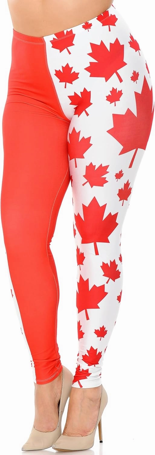 Extra Plus Size - Creamy Soft Premium Women's Laser Printed Skin Smoothing Leggings - 3X - 4X - 5X