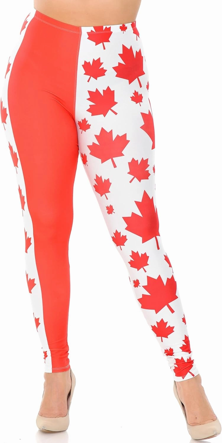 Extra Plus Size - Creamy Soft Premium Women's Laser Printed Skin Smoothing Leggings - 3X - 4X - 5X