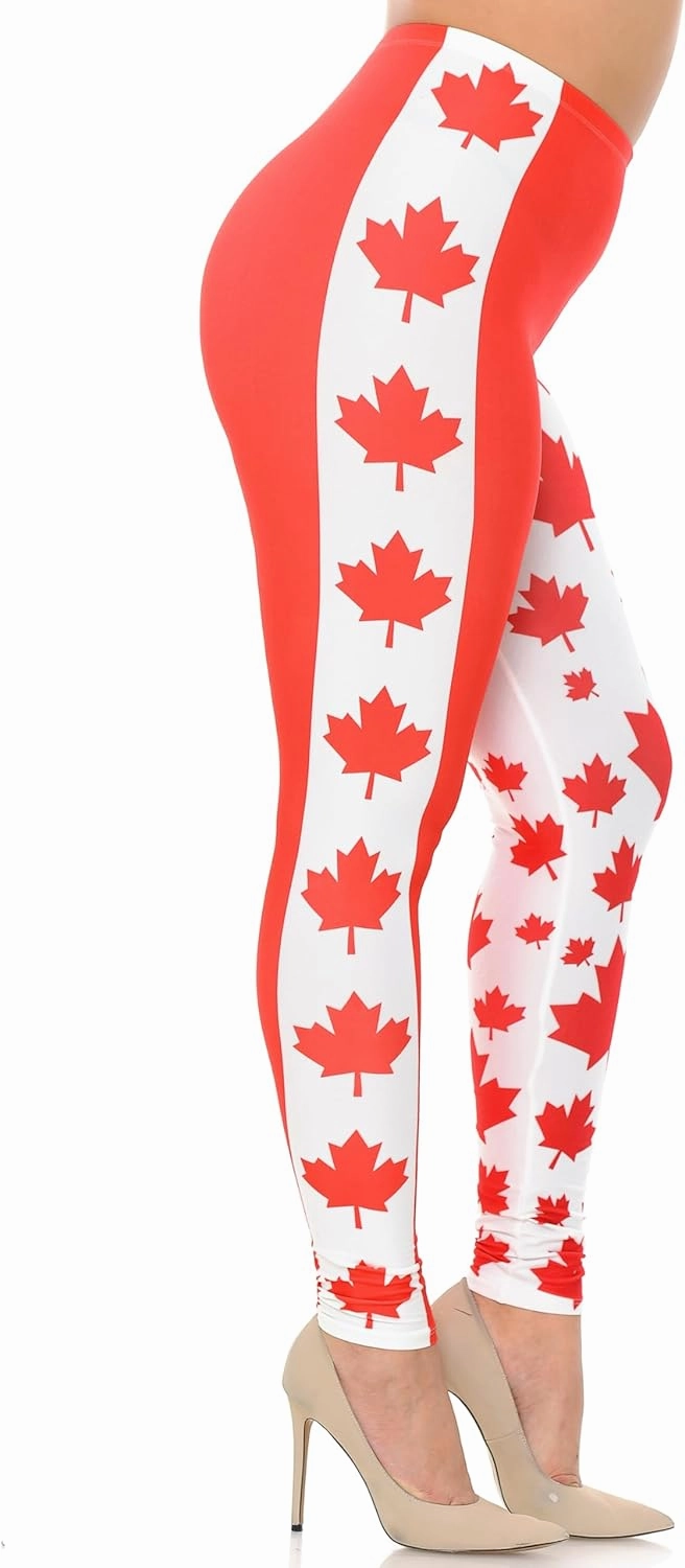 Extra Plus Size - Creamy Soft Premium Women's Laser Printed Skin Smoothing Leggings - 3X - 4X - 5X