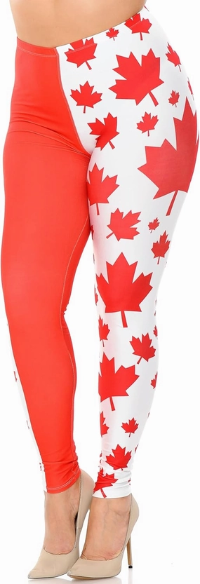 Extra Plus Size - Creamy Soft Premium Women's Laser Printed Skin Smoothing Leggings - 3X - 4X - 5X