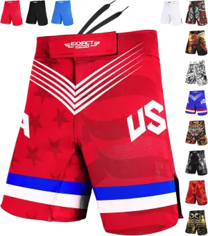 Exxact Sports Pro MMA Shorts, No-Gi BJJ Jiu Jitsu Shorts for Men, Boxing, UFC, Cross Training, Kickboxing & Grappling Shorts.