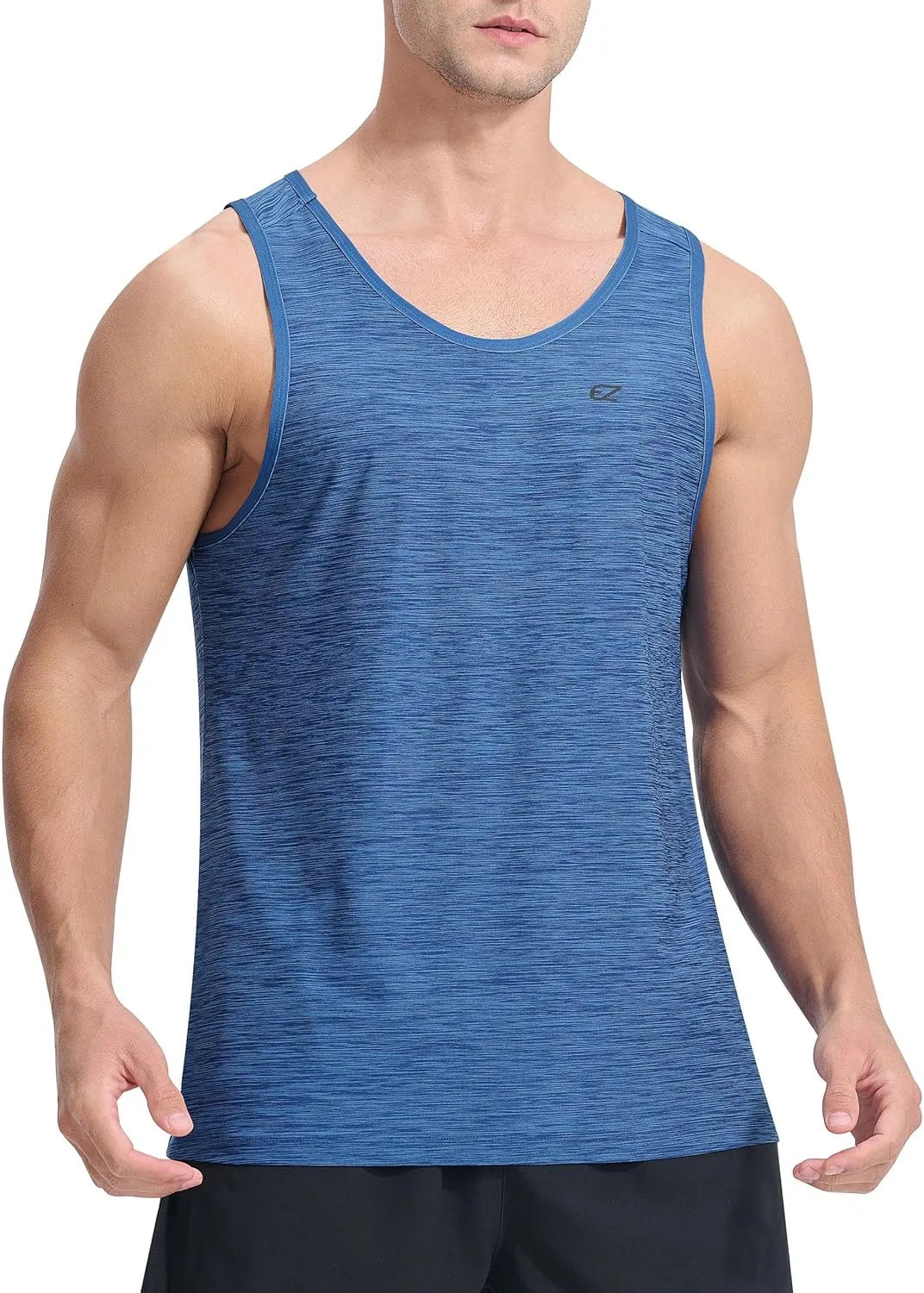 EZRUN Men's Tank Tops Quick Dry Workout Gym Sleeveless Shirts Summer Running Athletic Swim Shirts