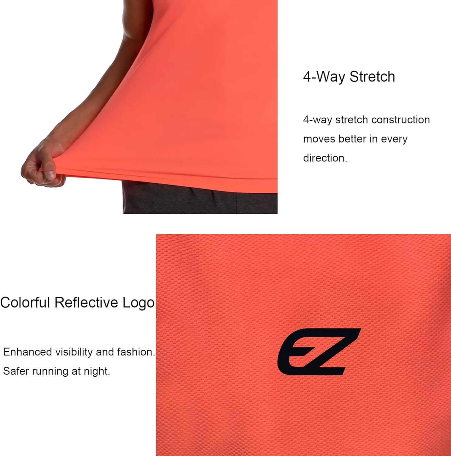 EZRUN Men's Tank Tops Quick Dry Workout Swim Beach Shirts Sleeveless Shirts for Bodybuilding Gym Fitness Training