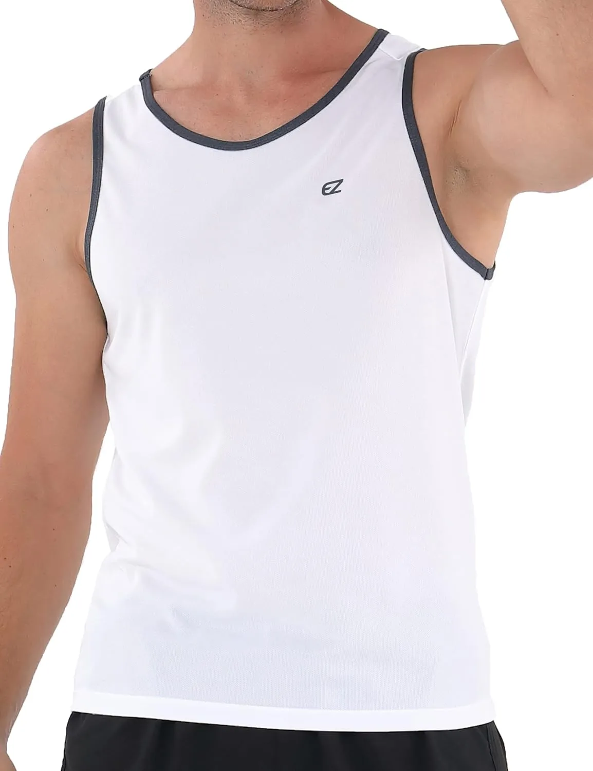 EZRUN Men's Tank Tops Quick Dry Workout Swim Beach Shirts Sleeveless Shirts for Bodybuilding Gym Fitness Training