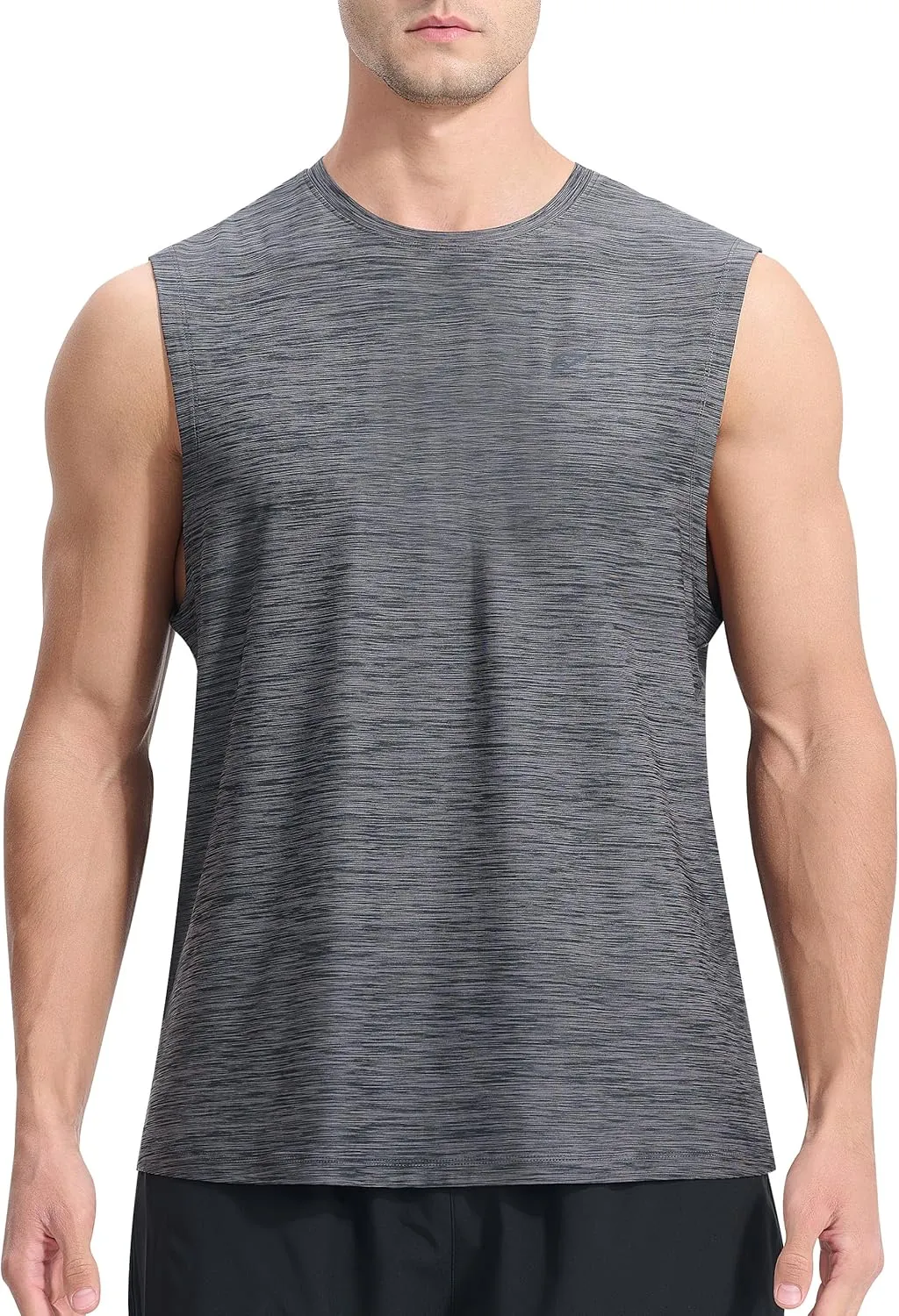 EZRUN Men's Workout Sleeveless Shirts Quick Dry Muscle Swim Shirt Gym Fitness Running Beach Tank Tops