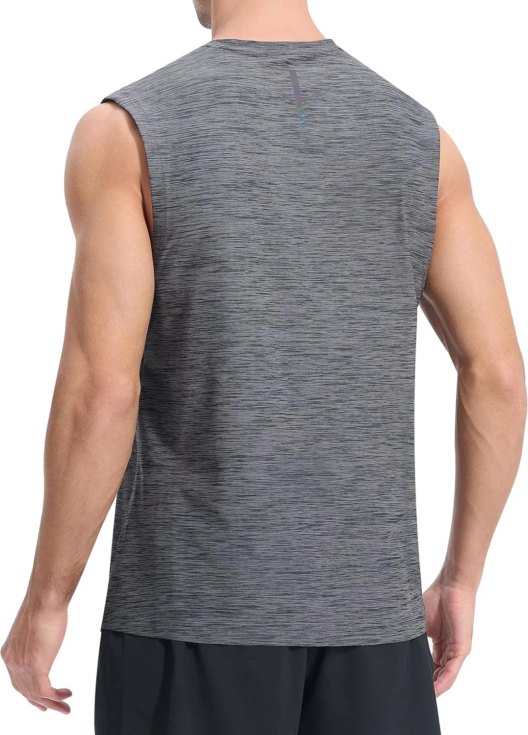 EZRUN Men's Workout Sleeveless Shirts Quick Dry Muscle Swim Shirt Gym Fitness Running Beach Tank Tops