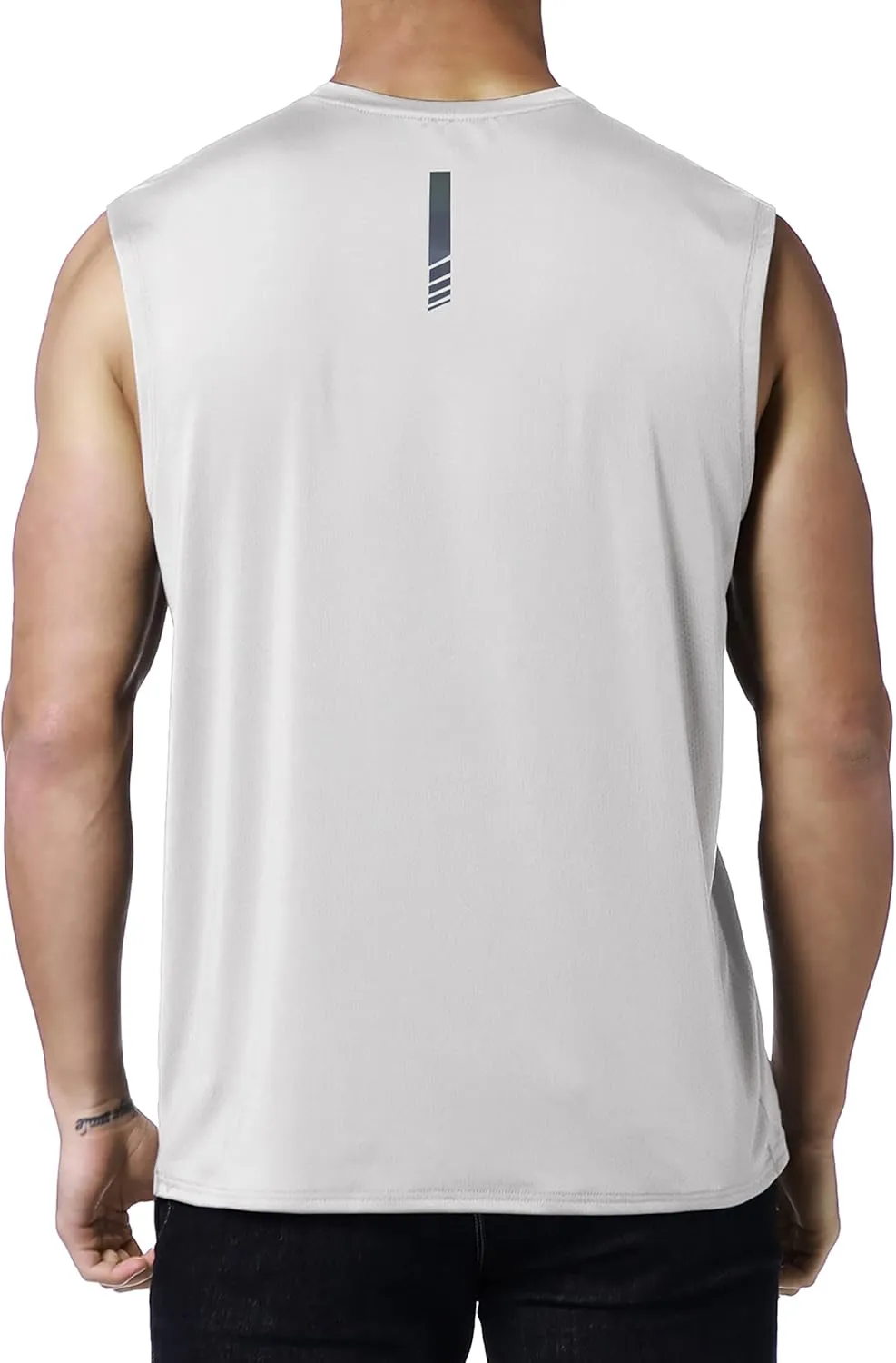 EZRUN Men's Workout Sleeveless Shirts Quick Dry Muscle Swim Shirt Gym Fitness Running Beach Tank Tops