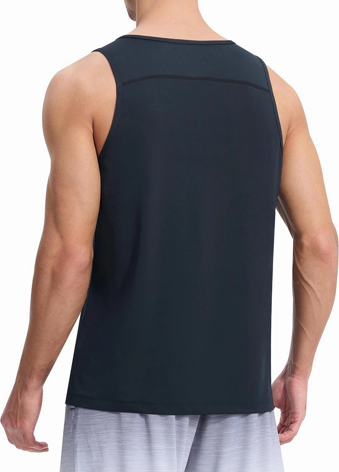 EZRUN Men's Tank Tops Quick Dry Workout Swim Beach Shirts Sleeveless Shirts for Bodybuilding Gym Fitness Training