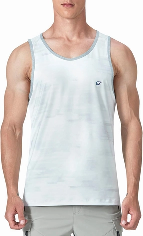EZRUN Men's Tank Tops Quick Dry Workout Swim Beach Shirts Sleeveless Shirts for Bodybuilding Gym Fitness Training