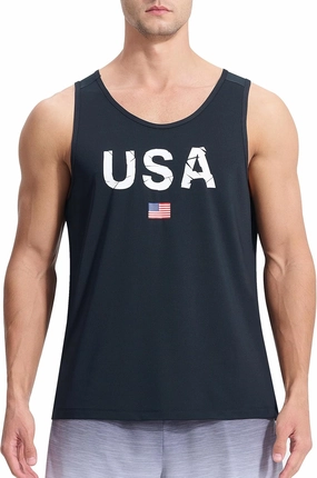 EZRUN Men's Tank Tops Quick Dry Workout Swim Beach Shirts Sleeveless Shirts for Bodybuilding Gym Fitness Training