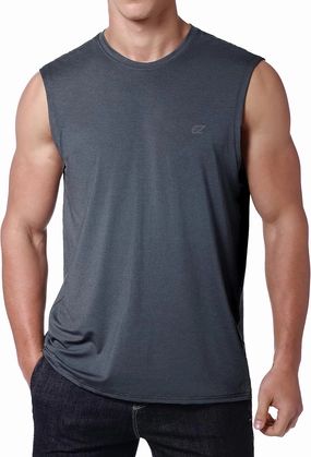 EZRUN Men's Workout Sleeveless Shirts Quick Dry Muscle Swim Shirt Gym Fitness Running Beach Tank Tops