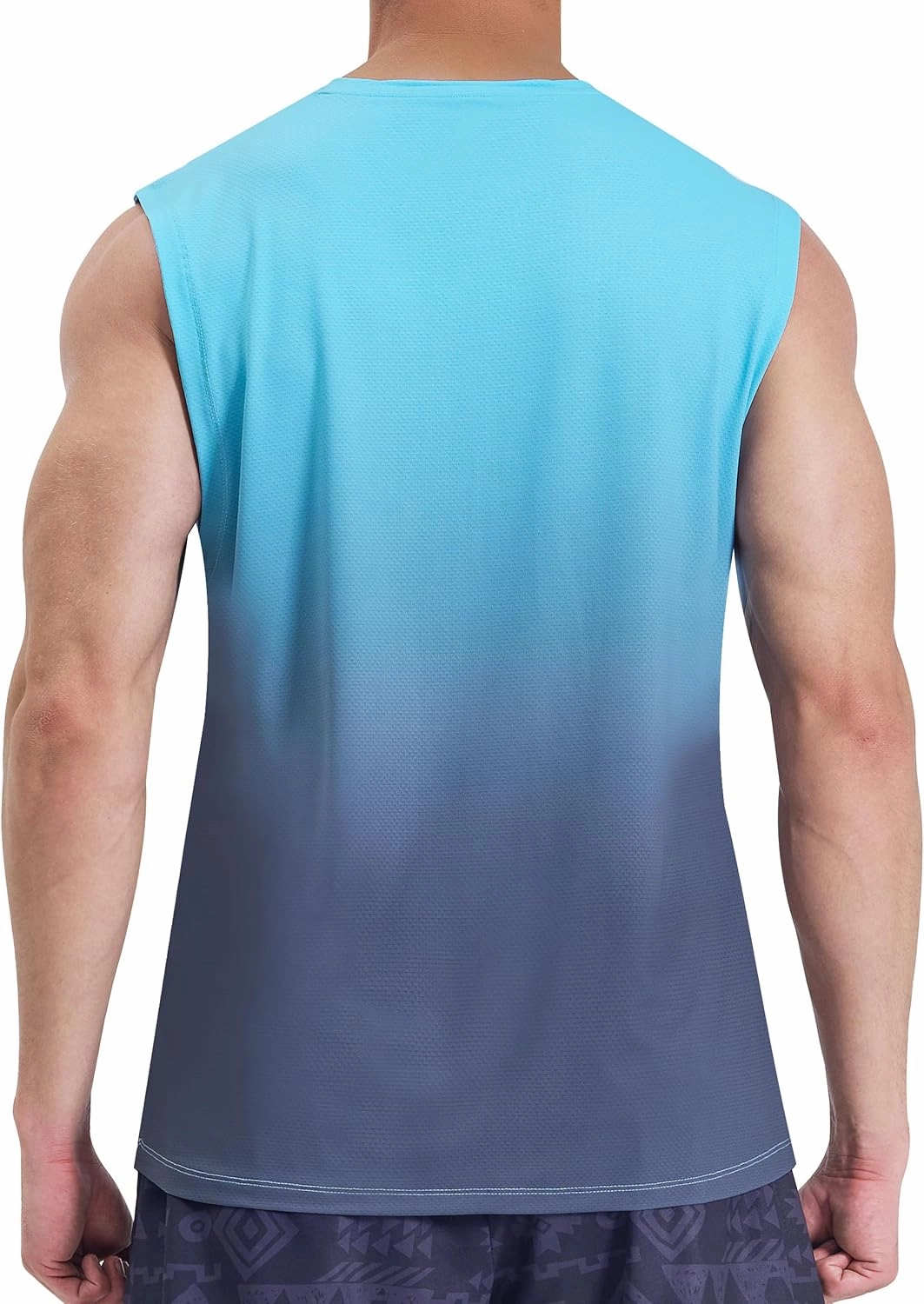 EZRUN Men's Workout Sleeveless Shirts Quick Dry Muscle Swim Shirt Gym Fitness Running Beach Tank Tops