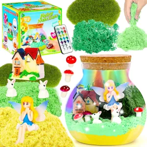 Fairy Gifts for Girls - Light up Fairy Terrarium Crafts Kit for Kids - DIY Fairy Arts & Crafts Toy - Holiday Birthday Gifts for Kids Age 4 5 6 7 8 9 10 11 12 Year Old Girl Gift…