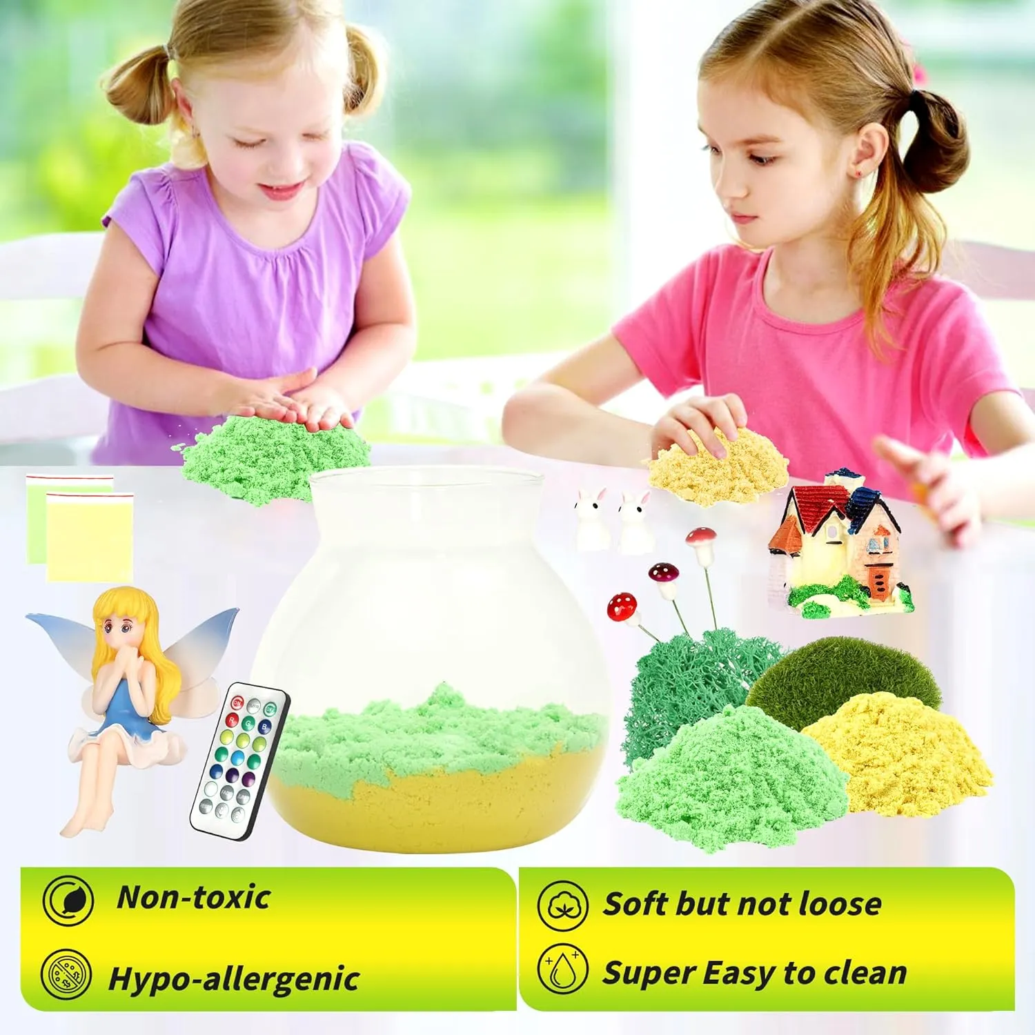 Fairy Gifts for Girls - Light up Fairy Terrarium Crafts Kit for Kids - DIY Fairy Arts & Crafts Toy - Holiday Birthday Gifts for Kids Age 4 5 6 7 8 9 10 11 12 Year Old Girl Gift…