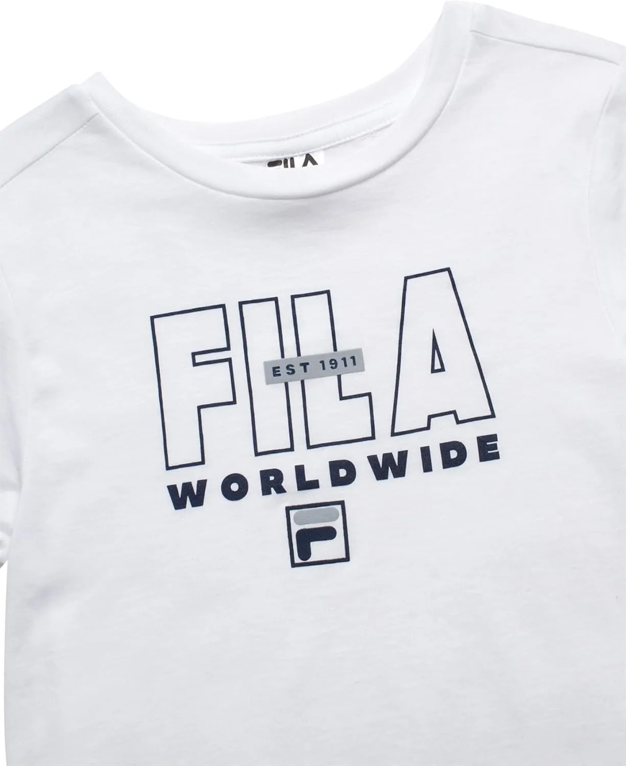 Fila Boys' Active Sweatsuit Set - 3 Piece Performance Hoodie Sweatshirt, Jogger Sweatpants, T-Shirt - Activewear Set (8-12)